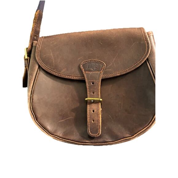 Vtg Abercrombie & Fitch Leather Ammo Shell Cartridge Bag England Crossbody 50's - Picture 2 of 13